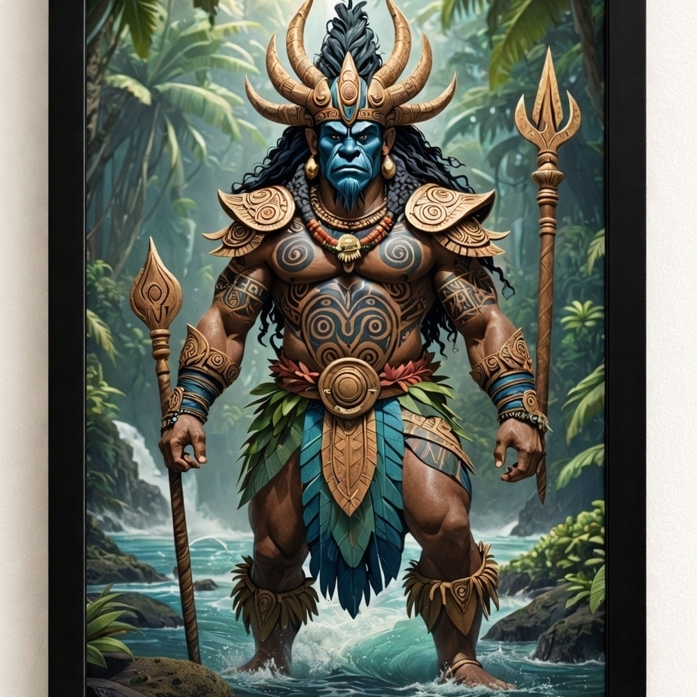Warrior A.I. Art Print In A Frame 8x10